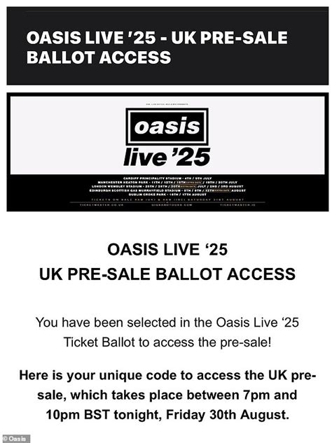 Oasis fans 'chosen by gods' finally receive ticket codes hours .